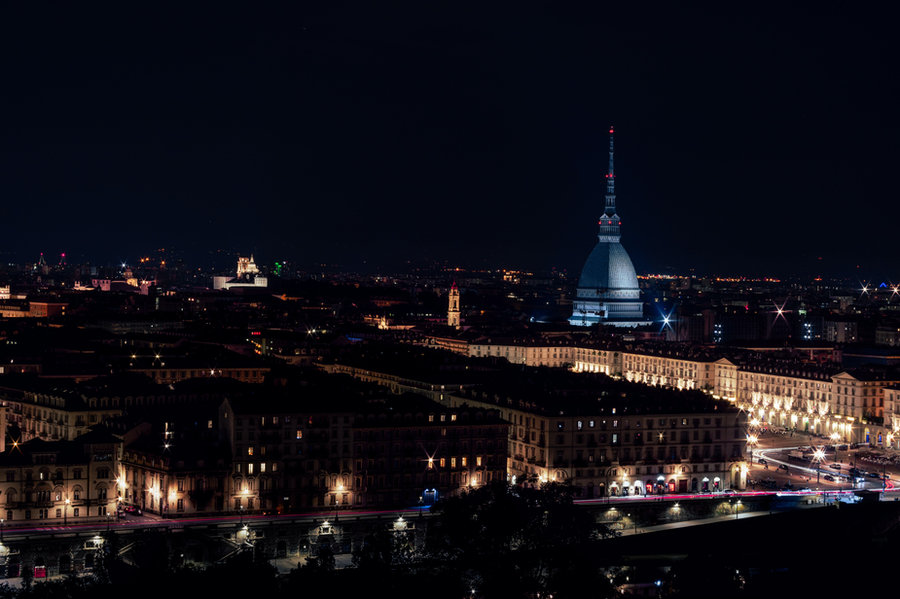 Turin at night